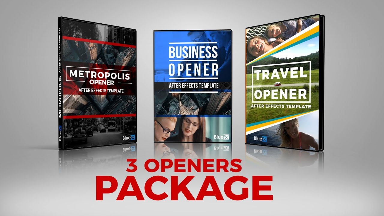 After Effects Template 3 Opener Package | Bluefx