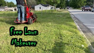 INSANELY OVERGROWN YARD CLEAN UP ( FREE )