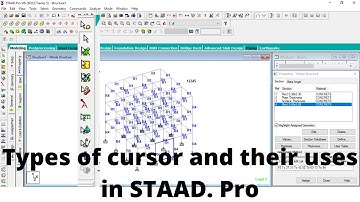 Types of cursor and there uses in STAAD.Pro ||By- Akash Pandey||