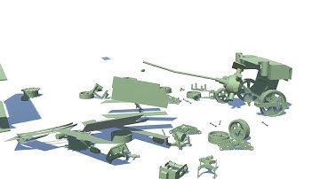Realtime tank explosion (100+ rigidbody parts)