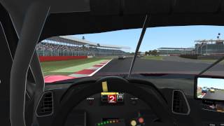 rFactor 2: Fast 5L race with AI in Ferrari 458 at Silverstone