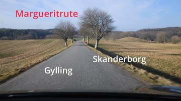 Drive in Denmark: From Gylling to Skanderborg. Margueritrute