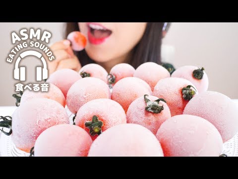 【咀嚼音】冷凍ミニトマト【ASMR】Frozen cherry tomatoes (Eating sounds)