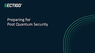 Preparing for Post Quantum Security