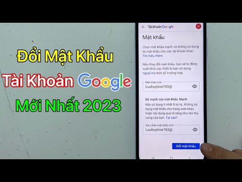 cách thay đổi mật khẩu google