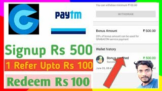 Grabacon Apps Payment Proof🐸Signup ₹ 500|| Refer Upto ₹500 ||Redeem ₹100 Instant Payment screenshot 5