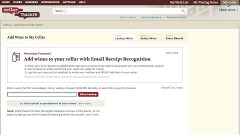 How to: Add wines via receipt using CellarTracker