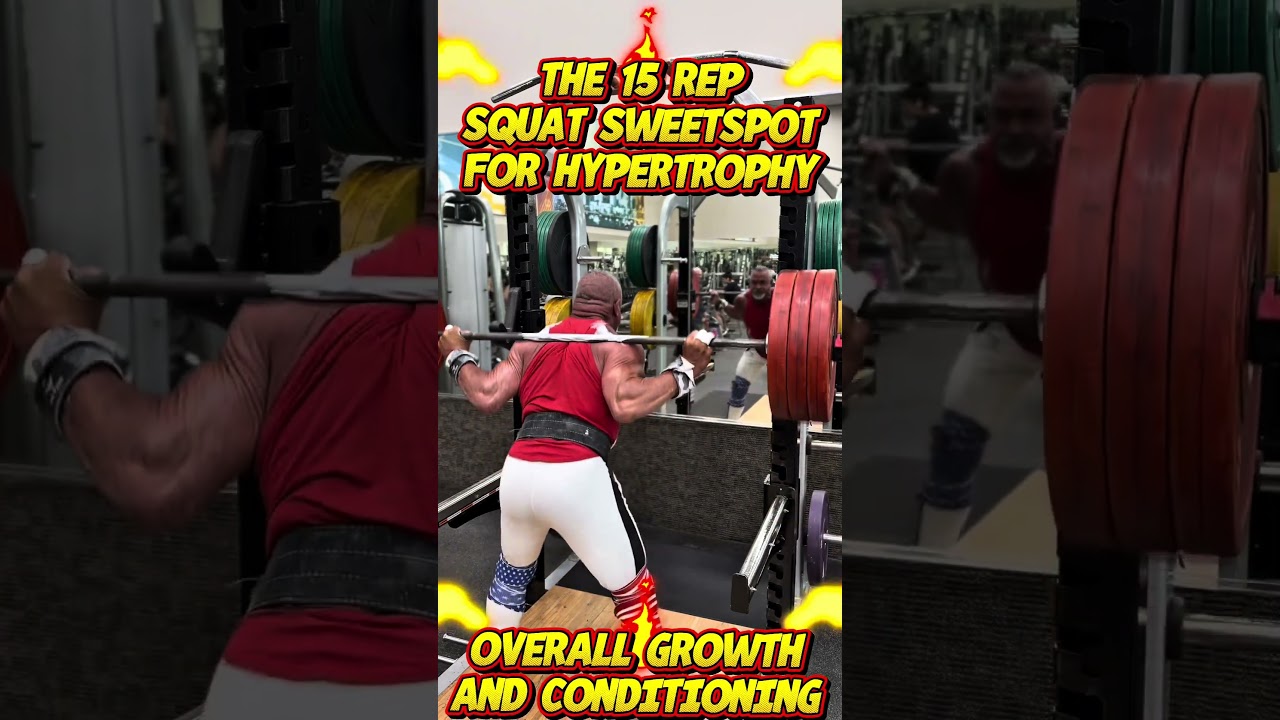 THE 15 REP SWEETSPOT FOR SQUAT HYPERTROPHY, AND CONDITIONING #SQUATS #GLUTES #LEGS #CONDITIONING