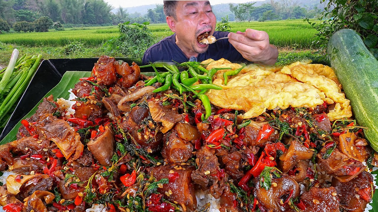 กะเพราเนื้อตุ๋นเอ็นตุ๋น สูตรเข้มข้น ลำเหม๊าะขนาดครับ -07-04-2025-