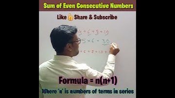 || 🔥SUM of consecutive EVEN numbers 🥰 || 😱Short Tricks😱 || Amazing Trick🤩 #viral #shorts #Shortfeed
