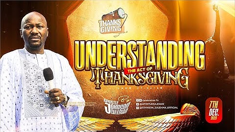 THANKSGIVING/ ANOINTING SERVICE With Apostle Johnson & Dr. Lizzy Suleman|| 7th DECEMBER 2025