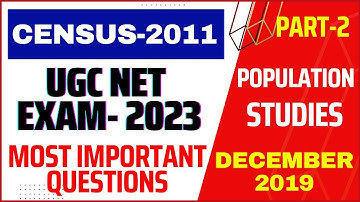 Part-2, Most Repeated Questions on Census-2011 Data | Most Important Questions | Previous Year Paper