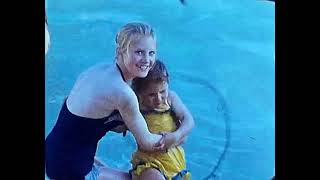 8mm WINDOW INTO THE PAST. TINSIDE LIDO - why did most of the girls wear swimming caps?