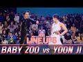 Baby zoo vs yoon jiwaacking side final2019 line up season 5