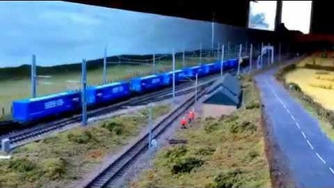 Modern image N Gauge model railway layout