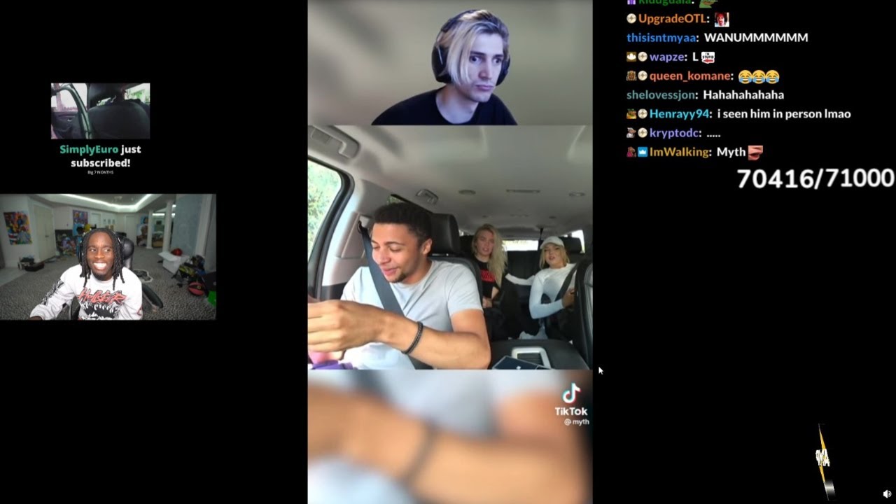 Kai Cenat reacts to Myth doing the best xQc impression - YouTube