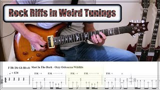 Greatest Rock Guitar Riffs In Weird Tunings With Tab