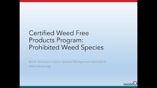 Weed Free Products Prohibited Weed Identification