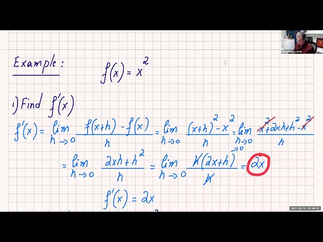 LIMIT DEFINITION OF DERIVATIVES