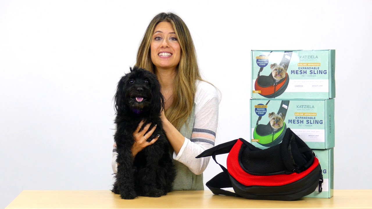 Incredible sling carrier for pets! Katziela Expandable Sling.
