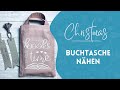 Weihnachtsgeschenkidee 15: Buchtasche nähen und Buchzeichen plotten