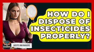 How Do I Dispose Of Insecticides Properly? - Insects and Invaders