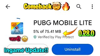 😱Pubg Lite New 0.28.0😳 Update 2024 | Pubg Mobile Lite 0.28.0 Comeback Update 2024 🔥