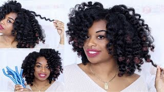 FLEXI RODS ON NATURAL HAIR | TYPE 4 HEATLESS CURLS - YouTube