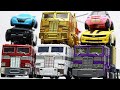 Full transformers stop motion  optimus prime bumblebee tobot robot  lego robbery car toys