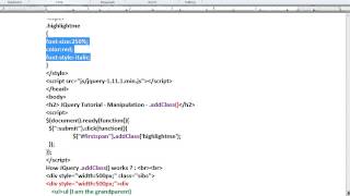 ADDCLASS METHOD IN JQUERY DEMO