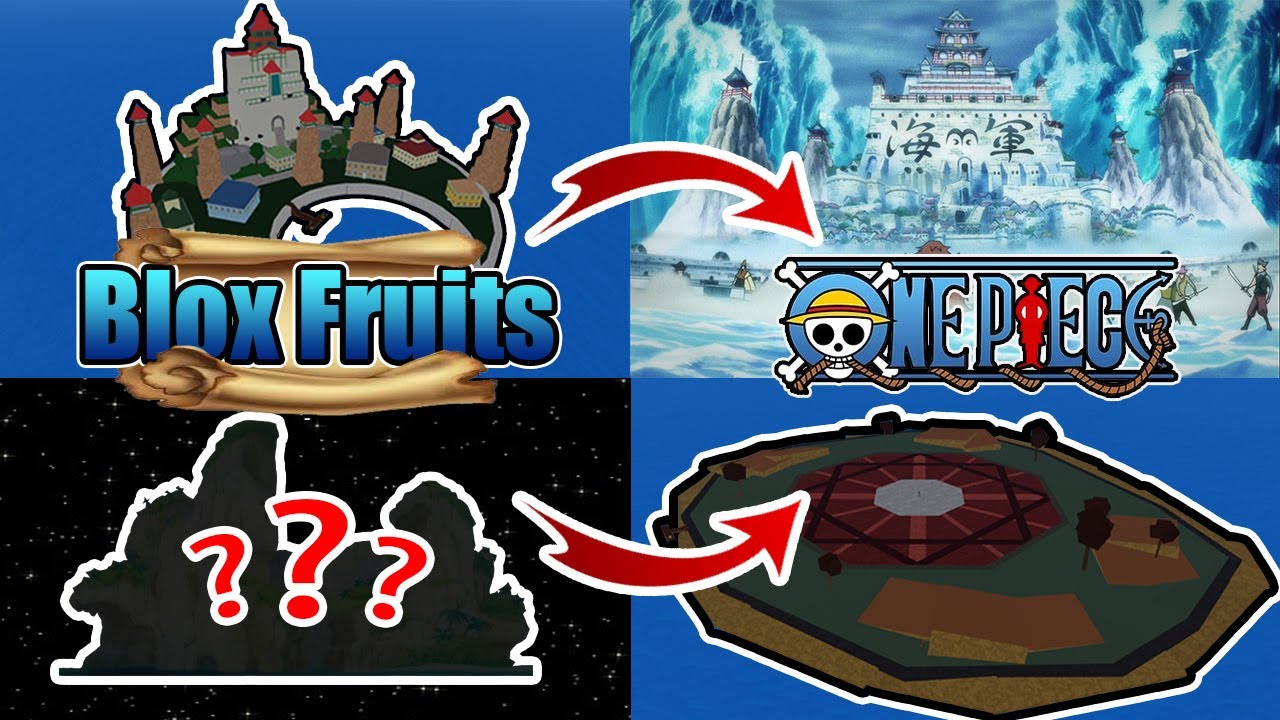 Blox Fruits Map -  Roblox, One piece manga, Fruit