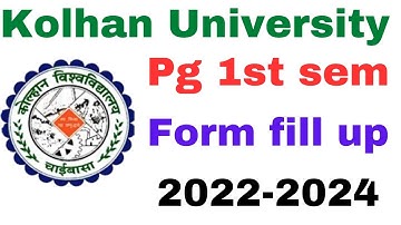 Pg 1st sem exam form fill up 2023 #kolhan_university | Kolhan University Pg form fill up 2022-2024