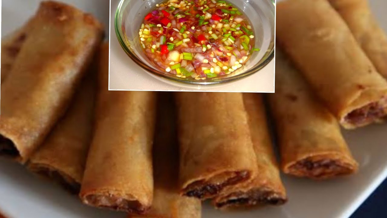 LUMPIANG SHANGHAI RECIPE WITH SPECIAL SPICY VINEGAR SAWSAWAN YouTube