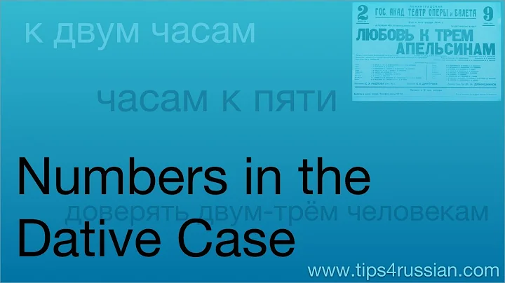 Numbers in the Dative Case