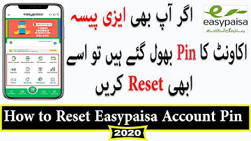 How to Reset Easypaisa Pin / Recover Easypaisa account Pin / Easypaisa account