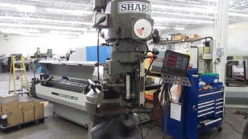 Sharp LMV Vertical Milling Machine with Acu-Rite III 3-Axis DRO