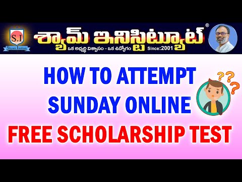 HOW TO ATTEMPT ONLINE FREE SCHOLARSHIP TEST - SHYAM INSTITUTE