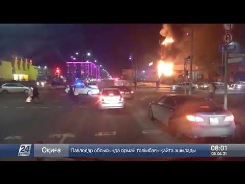 Пожар на рынке
