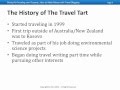 Travel blogging  history of travel tart