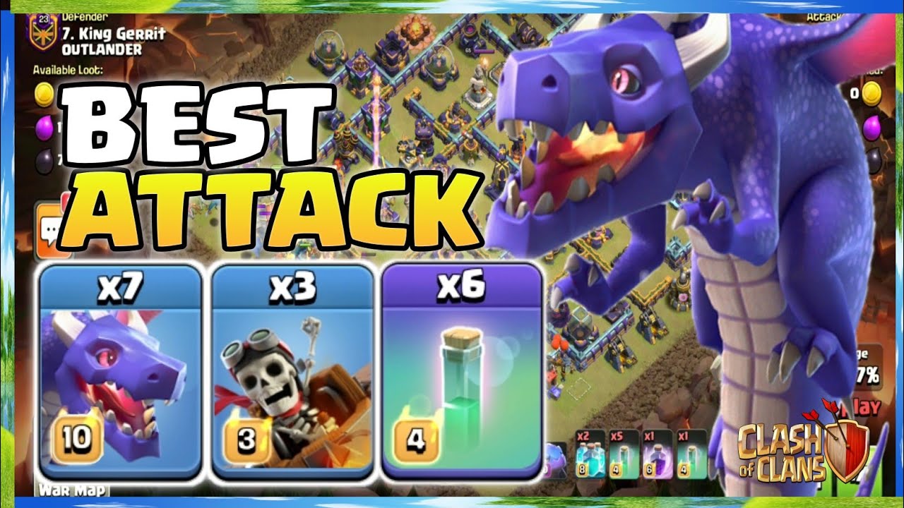 BEST ATTACK - Blue DRAGON + Dragon Rider Super ARCHER Blimp - TH15 ...