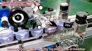 Automatic Labeling Machine For Top and Bottom of Container