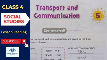 Social Studies || Class 4 || Chapter 5 || Transport and Communication