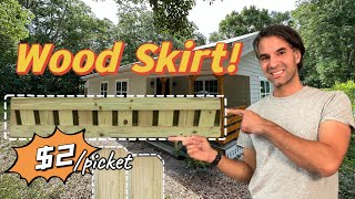 $2 Wood Skirt | How to Install a Skirt Around Your Home | How to Cover Your Crawl Space