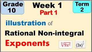 Grade 10 Math | Illustration of Rational Non integral Exponents Second Term (Term 2) Week 1