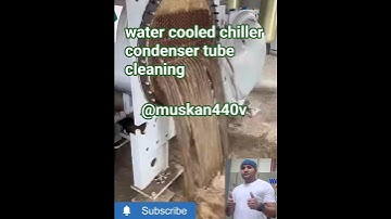 water cooled chiller condenser tube cleaning#chillers #watercolor #airconditioning #hvac #hvacrepair