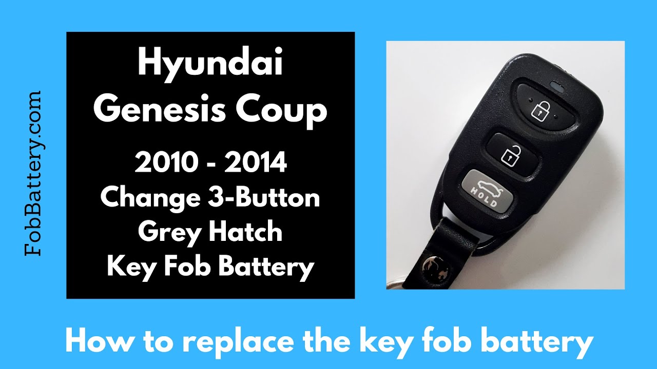 Hyundai Genesis Coup Key Fob Battery Replacement (2010 - 2014) - YouTube