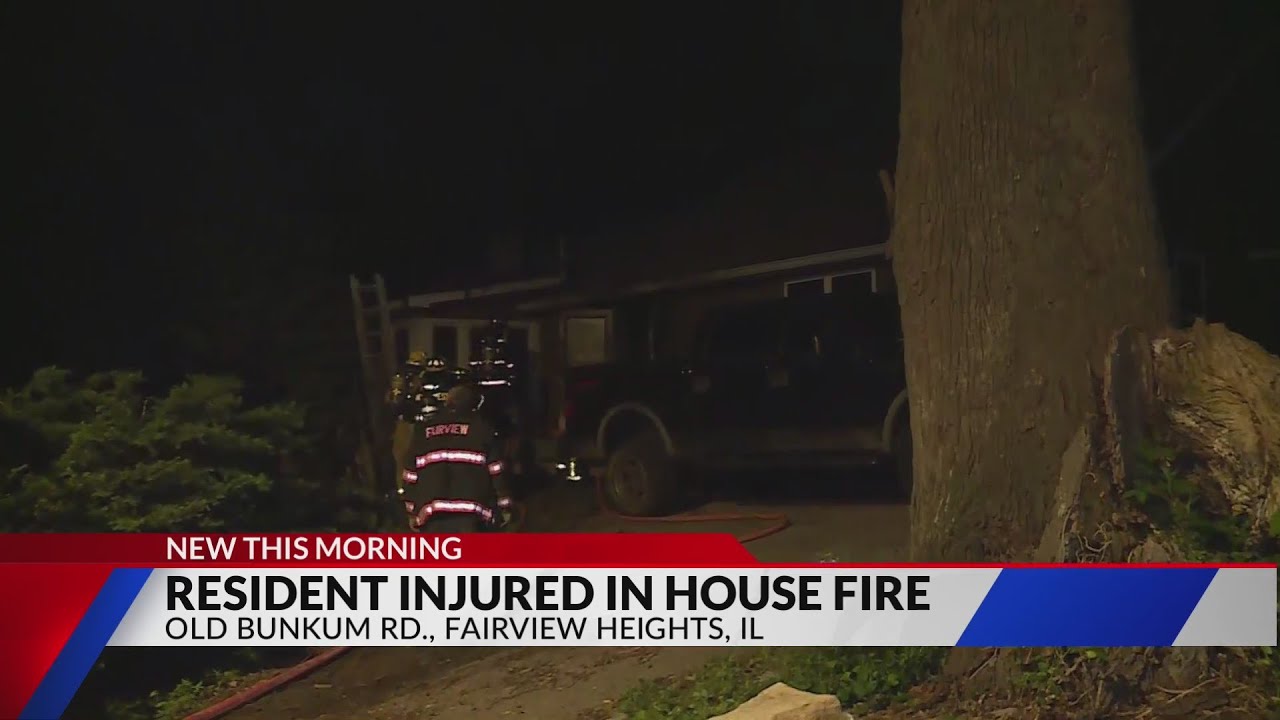 Person injured in Fairview Heights house fire - YouTube