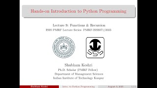 Full Python Course | Lecture 9: Defining Functions, Local vs Global Scope, and Lambda