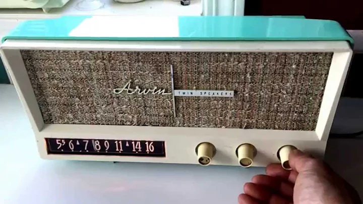 BLUETOOTH MP3 READY - AQUAMARINE BLUE Retro Jetsons Vintage 1959 Arvin 2585 AM Tube Radio WORKS!