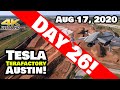 Tesla Gigafactory Austin 4K 8/17/20 - Tesla Terafactory Texas - Drone Fly-Over of Construction Site!